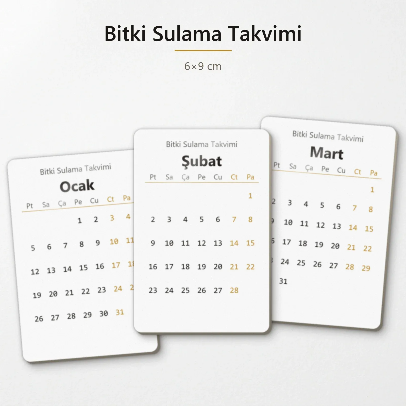 Bitki Sulama Takvimi